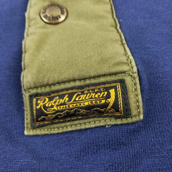 Vintage Polo Ralph Lauren Sweatshirt 1/4 Zip Talon Zipper Blue Mens XL - Picture 3 of 9